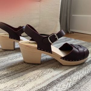 Lotta from Stockholm Peep-Toe Clogs, size 10.5
